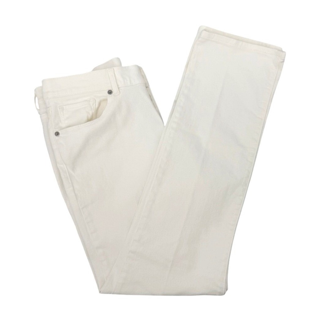 Levi's Womens Size 30 Classic‎ Straight White Denim Jeans Mid Rise Minimalist